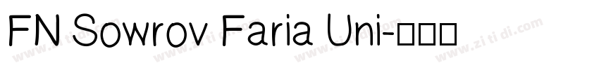 FN Sowrov Faria Uni字体转换
